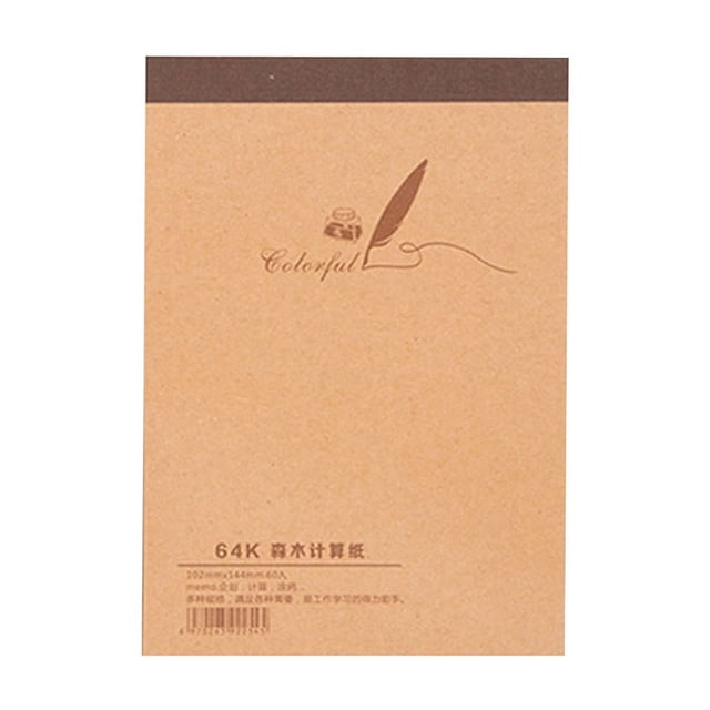 WHEANG Home Decor 60 Sheets Blank Note Papers Drawing Paper Pad Drafting Pad Portable Sketchbook Drafting Pad One Size Multi-Color