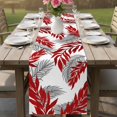 thumbnail image 4 of Red Leaves Table Runner 70 Inches, Willow Leaf Abstract Plants Rustic Branch Bed Runner Dresser Scarves Tabletop for Indoor Outdoor Parties/Ceremony/Banquet, 13" x 70", 4 of 9