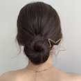 thumbnail image 5 of : Horquilla minimalista de alambre en forma de estrella, horquilla metálica, sujetador de moño, horquilla en forma de U, peinado recogido celestial para chicas con cabello largo y grueso, 5 of 5
