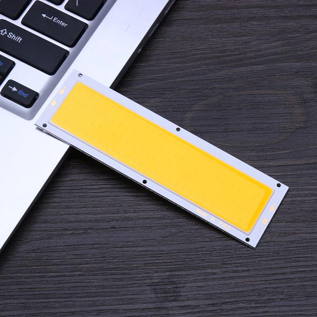 Lámpara 12V 10W COB Panel de luz LED Tira de luz Bombilla 120X36mm Blanco cálido