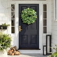 thumbnail image 2 of 24 Inch Green Wreath for Front Door - Artificial Greenery Wreath with Berries, Indoor Outdoor All Season Year Eucalyptus Wreath for Farmhouse Home Decor, Spring Summer Fall Winter, 2 of 7