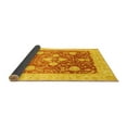 thumbnail image 2 of Ahgly Company Indoor Square Oriental Yellow Traditional Area Rugs, 3' Square, 2 of 4