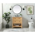 thumbnail image 6 of Elegant Decor Metropolis 30" Aluminum MDF Single Bathroom Vanity in Natural Wood, 6 of 8