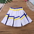 thumbnail image 6 of Kaerm Kids Girls Shiny Star School Cheerleading Uniform Shell Top with Pleated Skirts for Cosplay Blue 5-6, 6 of 7
