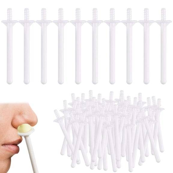 RAGUPEL 60 Pieces Plastic Wax Applicator Wands with Disposable Spatulas for Nose Hair Removal and Nostril Cleaning