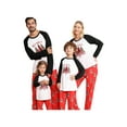 thumbnail image 4 of TSEXIEFOOFU Family Matching Pajamas Christmas Tree Letters Print Raglan Long Sleeve Tops and Casual Pants Sleepwear, 4 of 9