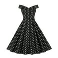 thumbnail image 3 of Fulijie Women's Vintage Cocktail Dress 1950s Retro Cocktail Sleeveless Swing Party Dress Black, 3 of 8