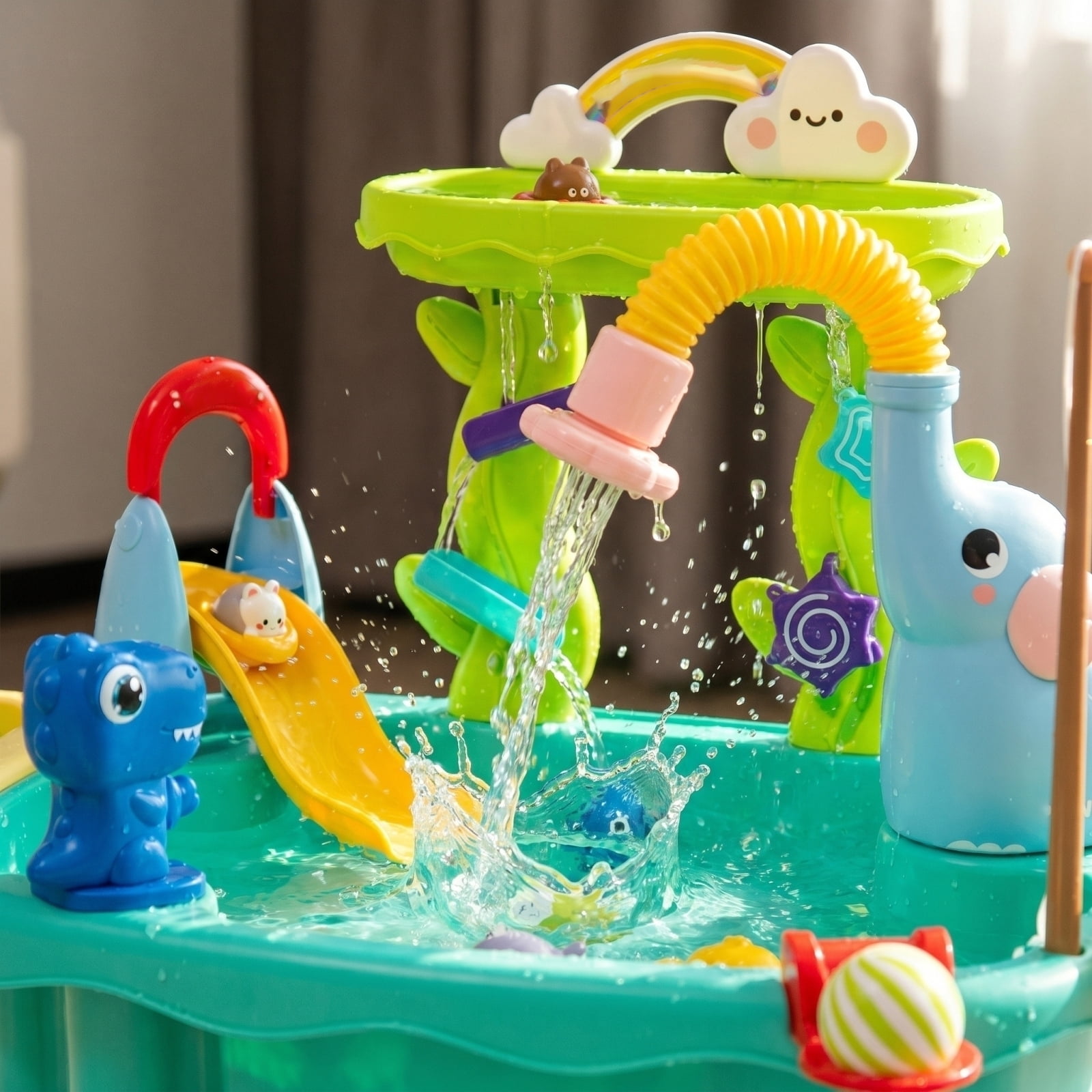 Kids Water Play Table Pink Toddler Outdoor Indoor Water Sand Activity Table With Accessories For Toddlers