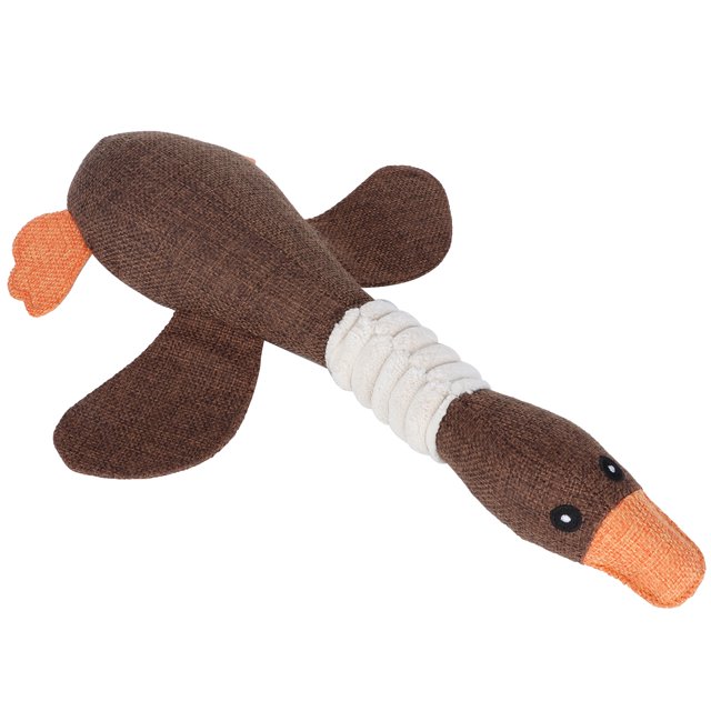 Squeaky Goose, Vivid Durable Pet Goose Toy For Home For Pet Coffee Color