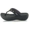 thumbnail image 2 of Memory Foam Flatform Flip Flop : 7530 Black, EU38 (US Size 7 7.5), 2 of 7
