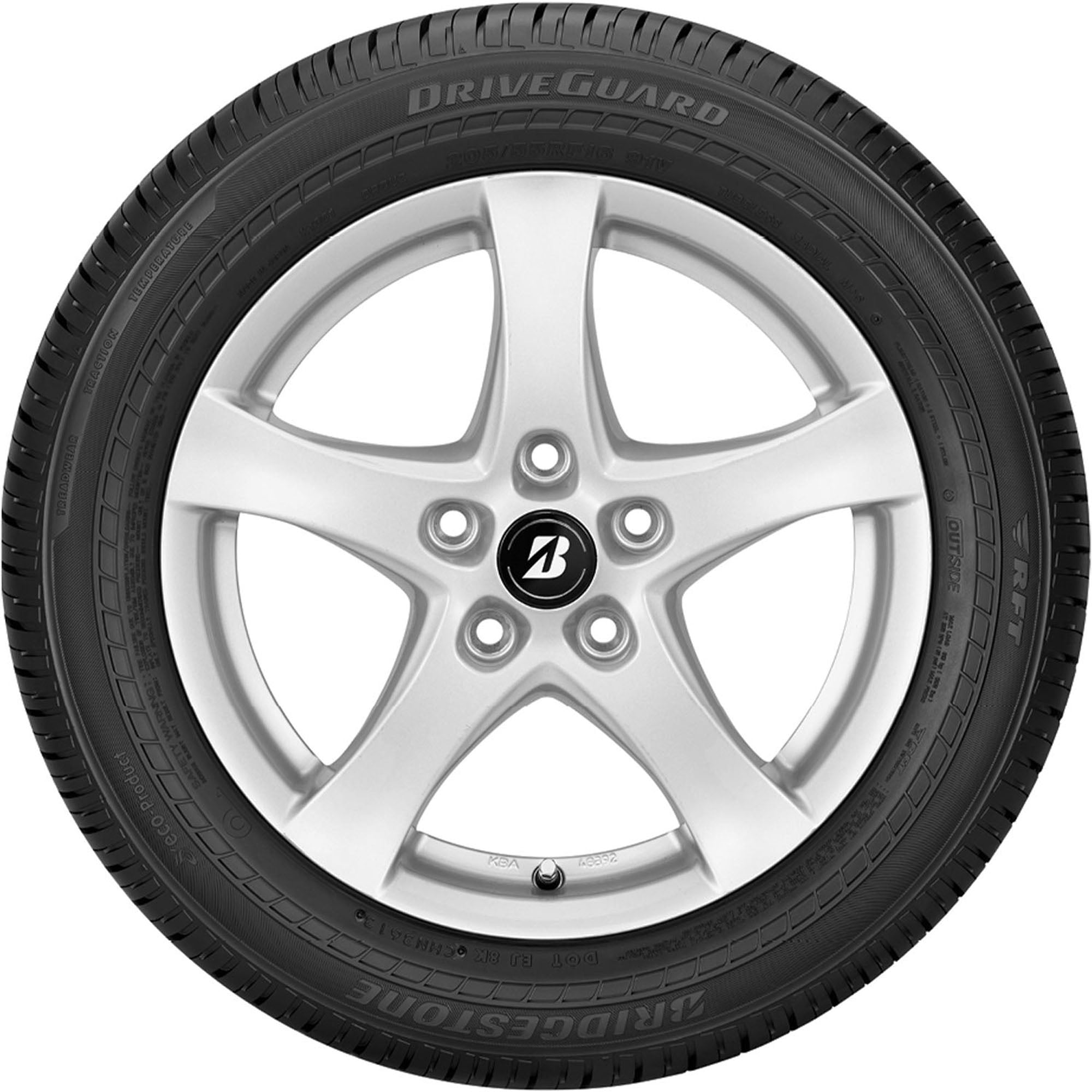 Bridgestone DriveGuard All Season 215/55R17 94V Passenger Tire Fits:  2011-15 Chevrolet Cruze Eco, 2012-14 Toyota Camry Hybrid XLE