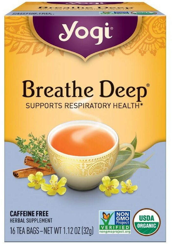 3 Pack Yogi Organic Tea Bags, Breathe Deep 16 ea