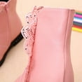thumbnail image 7 of FUZHIQ Girls Ankle Boots Kids Bow Chunky Low Heel Side Zipper Dress Booties Fashion Fall Shoes, 7 of 7