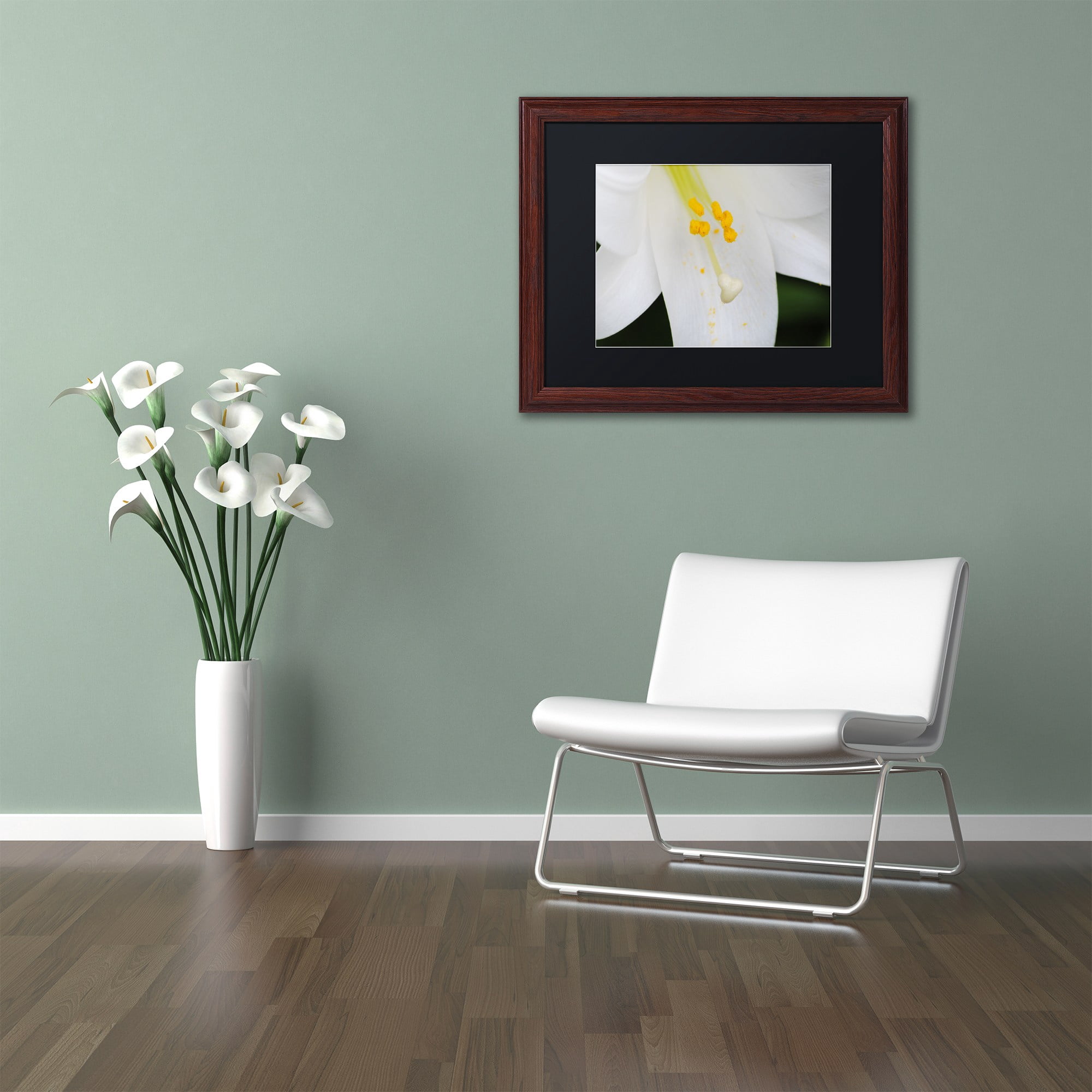 Trademark Fine Art "Adore You" Canvas Art by Monica Mize, Black Matte, Wood Frame
