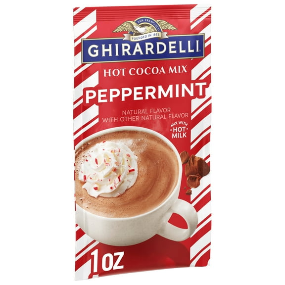 GHIRARDELLI Peppermint Hot Cocoa Mix Packet, 1 1oz Packet