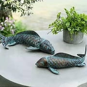 RKZDSR Decorative Ceramic Koi Fish- 1PC Garden Resin Carps for Courtyard Decoration