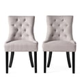 thumbnail image 2 of Tufted Diamond Stitch Light Grey Chairs for Dining / Bring Style to the Table, 2 of 7