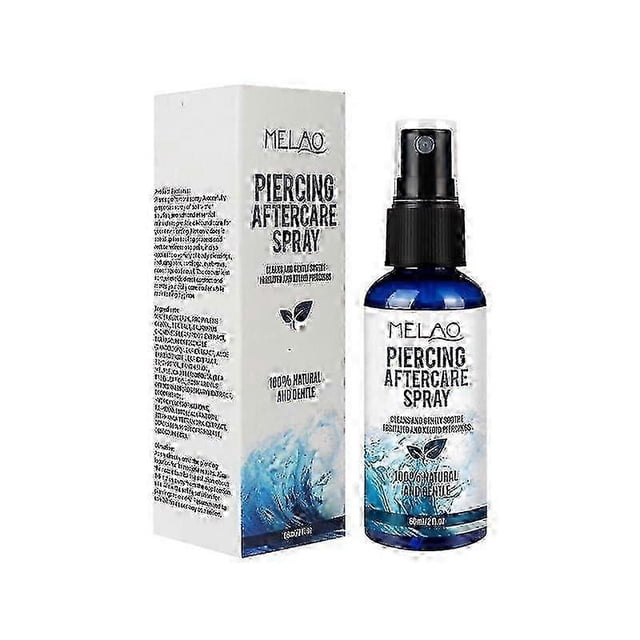 Piercing Aftercare Spray - Saline Solution Natural Keloid Bump Removal - Ear Piercing Cleaner Nose Septum Belly Button Cartilage - Sea Salt Aloe Vera