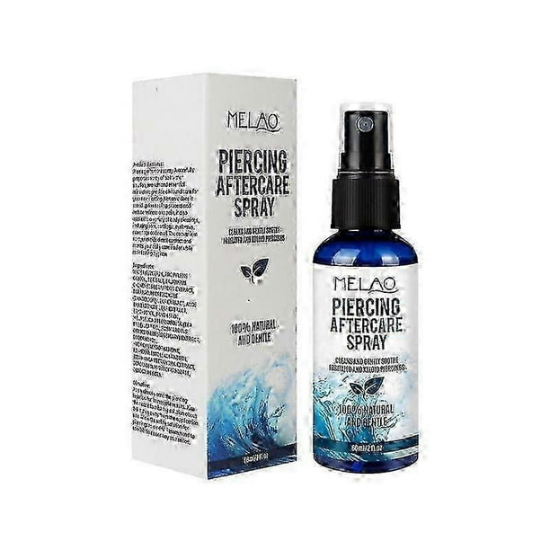 Piercing Aftercare Spray - Saline Solution Natural Keloid Bump Removal - Ear Piercing Cleaner Nose Septum Belly Button Cartilage - Sea Salt Aloe Vera