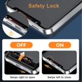 thumbnail image 3 of Compatible Google Pixel 7a Case Magnetic Wireless Charging with Safety Lock,Champagne Gold Matte Clear PC Back Slim Thin Metal Bumper Pixel 7a Phone Case for Pixel 7a Case Cover for Men Silver, 3 of 14