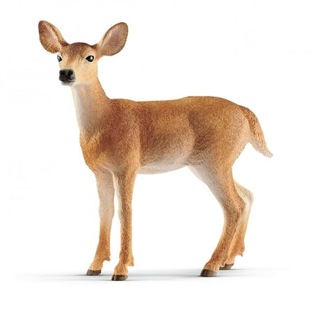 Schleich Wild Life -White-Tailed Doe Deer Figurine - Forest Animal Figures for Boys and Girls - Kids Ages 3+
