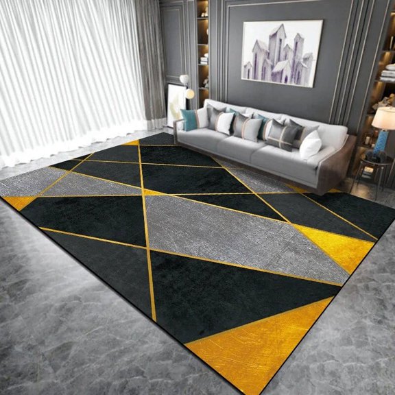 Nordic Geometric Carpet for Living Room Modern Luxury Decor Sofa Table Large Area Rugs Bathroom Floor Mat Alfombra Square Carpet