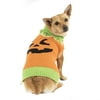 Way To Celebrate Dog Sweater, Orange, Leafy Pumpkin, (Large)