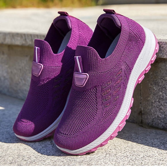 Women Sneakers,Womens Walking Shoes,Women's Fashion Sneakers,Athletic Shoes Women,Women's Sports Shoes Women's Walking Shoes Lightweight Comfort Workout Casual Non Slip Fashion Sneakers,Purple,5.5