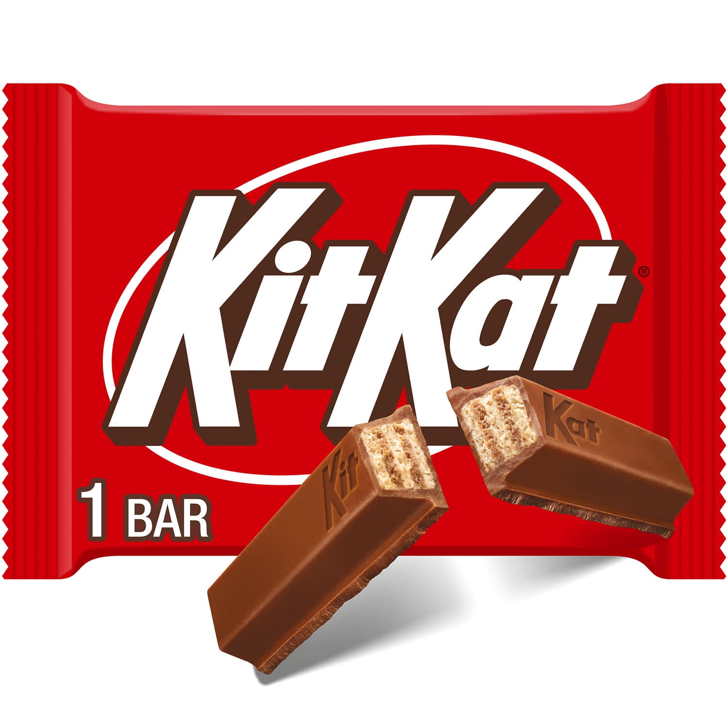 Kit Kat Milk Chocolate Wafer Full Size Candy Bar, 1.5 oz