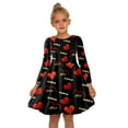 thumbnail image 4 of Generic Kids Valentine Outfits Toddler Baby Girl Valentine's Day Outfit Crew Neck Dress Kid Love Heart Ruffle Party Dress Spring Summer Clothes Dress(18-24 Months,L), 4 of 8