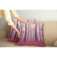 thumbnail image 3 of Ambesonne Forest Throw Pillow Cover 2 Pack, Trees Foggy Sunlight, 18", Lilac Dark Coral, 3 of 6