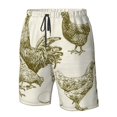 thumbnail image 4 of Logiee Chickens Print Mens Swim Trunks Quick Dry Board Shorts,Breathable Hawaii Beach Shorts Swimwear Bathing Suits-Large, 4 of 6