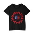 thumbnail image 3 of CFLVAEK 4th of July T Shirts for Kids American Flag Graphic Tees Cotton Short Sleeve Patriotic Tshirts Indenpendence Day Crewneck Tops 4 Years, 3 of 10