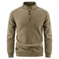 thumbnail image 2 of Seeotter Men's Running Shirts Long Sleeve Athletic Shirt Lightweight Quick Dry Quarter Zip Pullover for Men Workout Gym Golf, 2 of 3