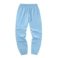 thumbnail image 4 of Hogleaql Men's Tracksuit 2 Piece Hoodie and Sweatpants Solid Color Fleece Pullover Hoodies Joggers Sport Pant Set Casual Fall Suits with Pockets Light Blue M, 4 of 4