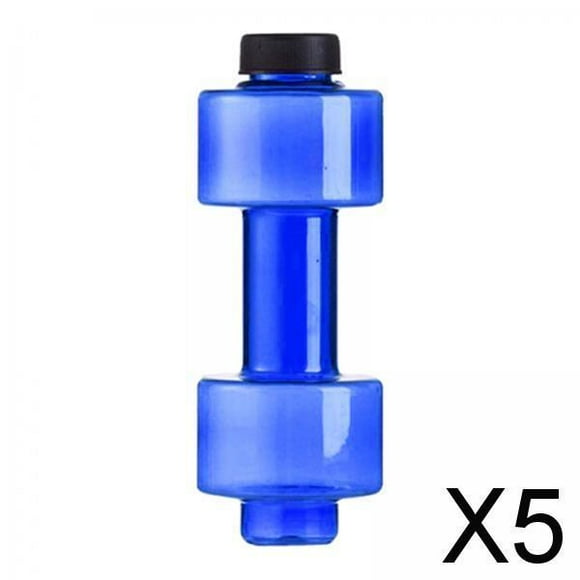 DYNWAVECA Pack of 5-6 Fitness Dumbbells Weight Bottle for Strong Water Drinks 550 Ml 5 Pcs