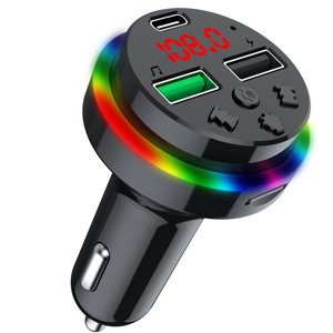 TACILIP Adaptateur de voiture USB Chargeur de voiture rapide de ports QC3.0 3.1A Adaptateur de charge rapide LED Affichage numérique, cadeaux pour lui