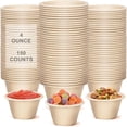 thumbnail image 2 of PYYNA-4oz Small Paper Bowls, 150 Pack Disposable Compostable Bagasse Fiber Bowls for Condiments, Portion, Sauce, Ice Cream, 2 of 4