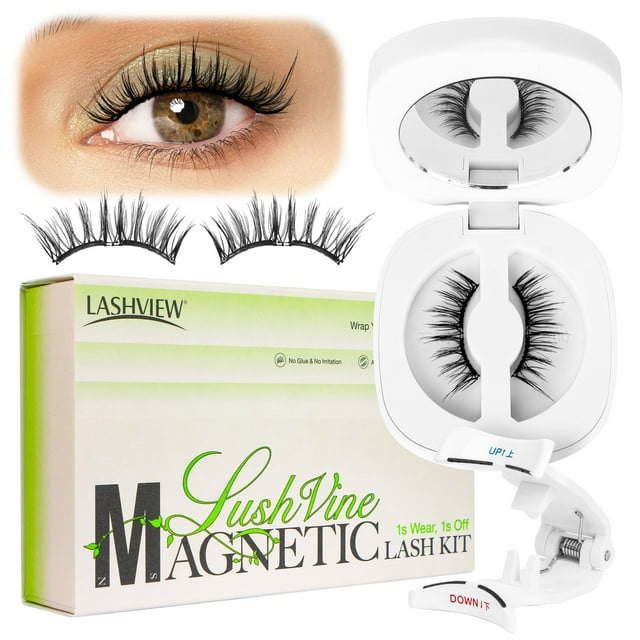 Pestañas magnéticas LASHVIEW L02 con aplicador a prueba de agua