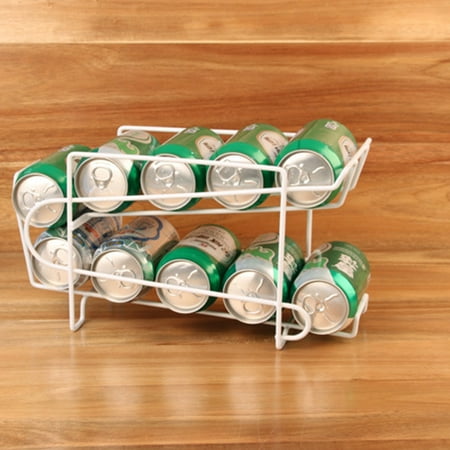 Refrigerator Cans Beer Cola Storage Rack Double-Layer ...