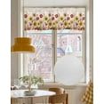 thumbnail image 4 of Yellow Red Spring Floral Kitchen Valances for Windows Farmhouse Linen Window Valance Curtain for Living Room Window Treatment Pastoral Summer Flower Rustic Valance Rod Pocket Topper, 54 x 18 Inch, 4 of 6