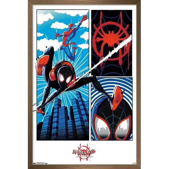 Marvel Cinematic Universe - Spider-Man - Into The Spider-Verse - Panel Wall Poster, 14.725" x 22.375", Framed