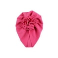 thumbnail image 2 of Wangsaura Infant Flower Hedging Cap Wild Baby Sun Flower Pleated Turban Hat, 2 of 3