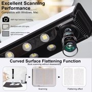 Portable Document Scanner, A4 USB Book Scanner with 8MP Document Camera for Teachers Online Teaching, Office, Learning, Smart OCR Scan Auto-Flatten & Deskew Compatible Windows
