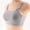 #19Gray, variant on Byworldtasic Womens Front Button Closure Wireless Bra Full Coverage Bra Wide Strap Lace Comfort Bralette