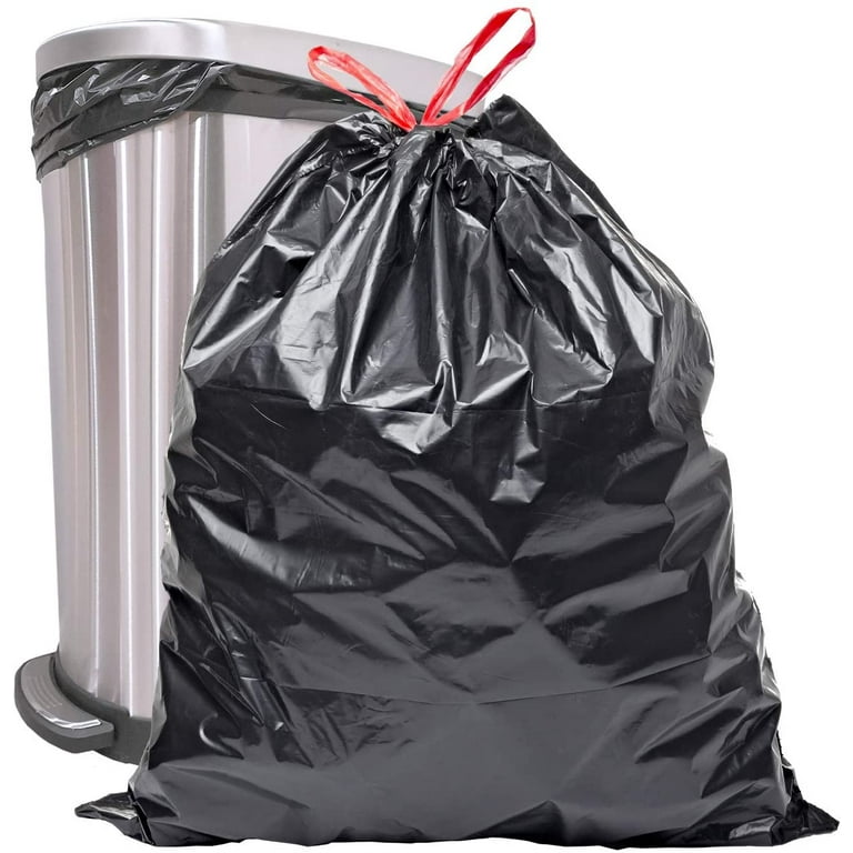 Clear Trash Bags 39 Gallon Lawn & Leaf Garbage Bags Drawstring 40