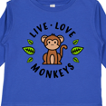 thumbnail image 4 of Inktastic Live Love Monkeys Boys or Girls Long Sleeve Toddler T-Shirt, 4 of 5