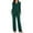 Green, variant on Lilgiuy Comfy Pajamas for Women Casual Solid Color Single-breasted Pajamas Autumn Winter Long Sleeve Pajama Pants Homewear Set for Breastfeeding Moms