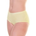 thumbnail image 3 of Angelina Women's Cotton Mid Rise Brief Panties with Jacquard Elastic Waistband (12-Pack), 3 of 8