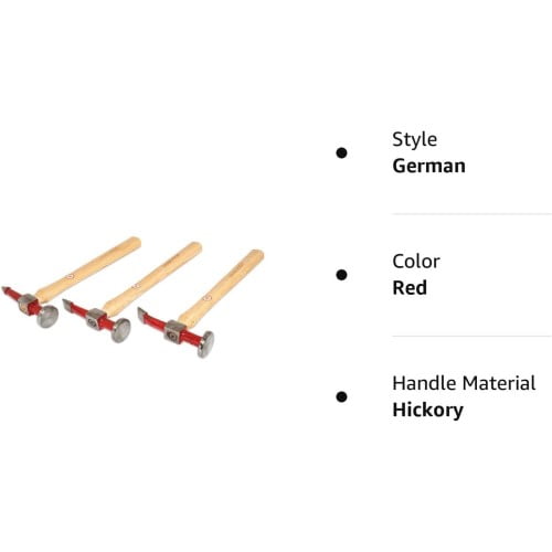 AES Industries 2705 3-Piece Auto Body Hammer Set (Pick, Curved and Straight)